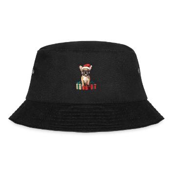 French Bulldog Dog Christmas - Bucket Hat - black - Front - Lela (165cm)