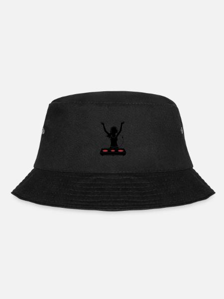 DJ Turntables Festival Frau - Bucket Hat - Schwarz