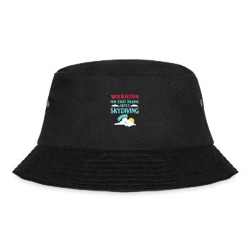 Parachute Skydiving Parachutists - Bucket Hat - black - Front - Lela (165cm)