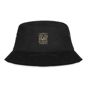 Pilze sammeln Pilzsammler - Bucket Hat - Schwarz - Vorne - Lela (165cm)