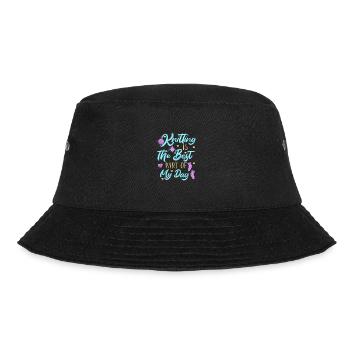 Stricken Stricknadel Wolle Lustiges - Bucket Hat - Schwarz - Vorne - Lela (165cm)