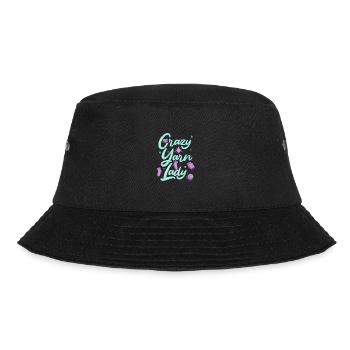Stricken Stricknadel Wolle Lustiges - Bucket Hat - Schwarz - Vorne - Lela (165cm)
