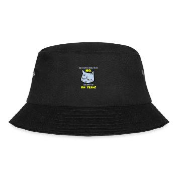 Sarcastic Funny Cat Scratched Today Cat - Bucket Hat - black - Front - Lela (165cm)