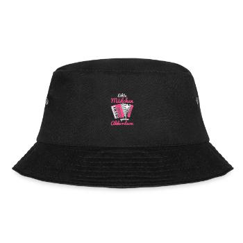 Echte Mädchen Ziehharmonika Akkordeonspieler - Bucket Hat - Schwarz - Vorne - Lela (165cm)
