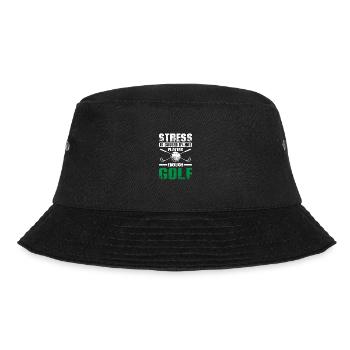 Funny stress golfing design for golfers - Bucket Hat - black - Front - Lela (165cm)