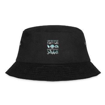 Womens Shelling Shell Collecting Seashells - Bucket Hat - black - Front - Lela (165cm)