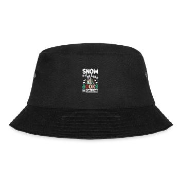 Snow is falling books are calling - Bucket Hat - Schwarz - Vorne - Lela (165cm)