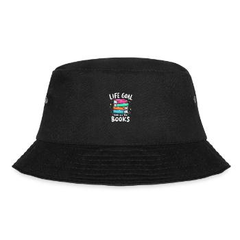 Lebensziel Alle Bücher Lesen Leseratte Bücherwurm - Bucket Hat - Schwarz - Vorne - Lela (165cm)