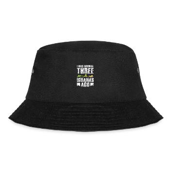 I was normal three iguanas ago - Bucket Hat - black - Front - Lela (165cm)