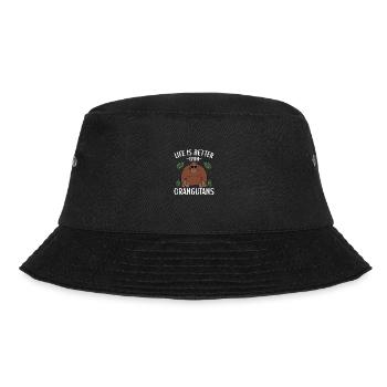 Orangutan Outfit Affen Liebhaber - Bucket Hat - Schwarz - Vorne - Lela (165cm)