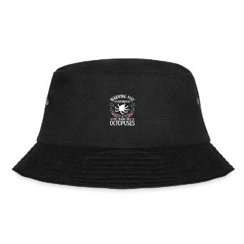 Oktopus Outfit Tintenfisch Kraken - Bucket Hat - Schwarz - Vorne - Lela (165cm)