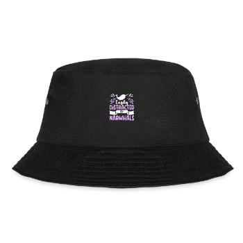 Narwal Outfit Meerestier Zahnwale - Bucket Hat - Schwarz - Vorne - Lela (165cm)