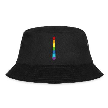 Rainbow Tie - Flag - Flag - Gay Pride - Bucket Hat - black - Front - Lela (165cm)
