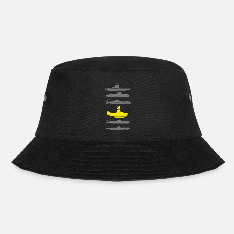 Submarine Graphic - Bucket Hat - black