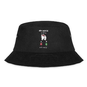 My Horse Is Calling Mein Pferd Ruft An Reiten - Bucket Hat - Schwarz - Vorne - Lela (165cm)