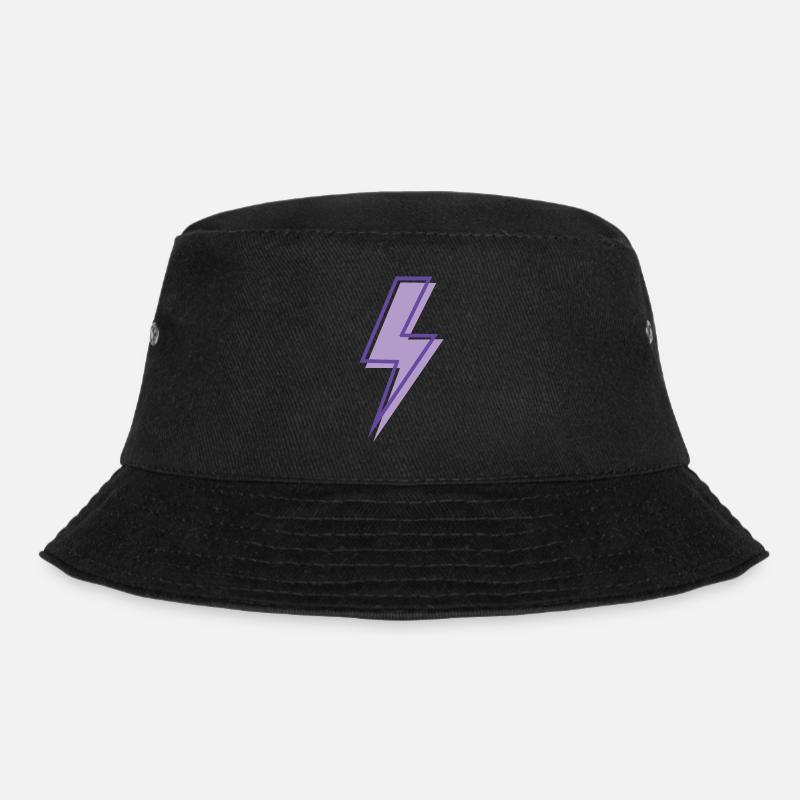 Purple lightning - Bucket Hat - black