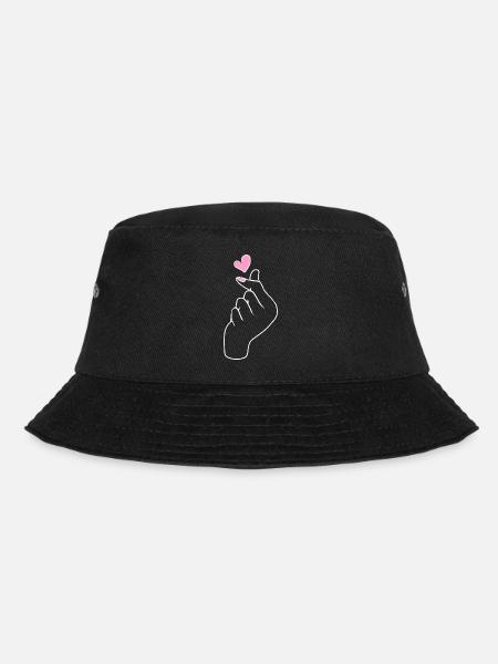 Kpop Korea K-Pop Herz - Bucket Hat - Schwarz
