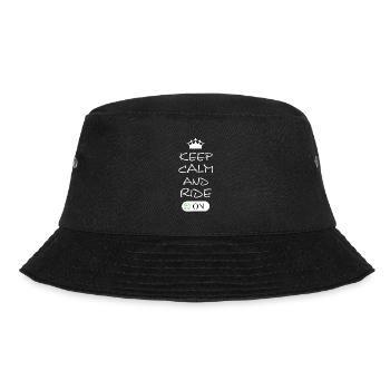 Keep Calm and Ride On - Bucket Hat - Schwarz - Vorne - Lela (165cm)