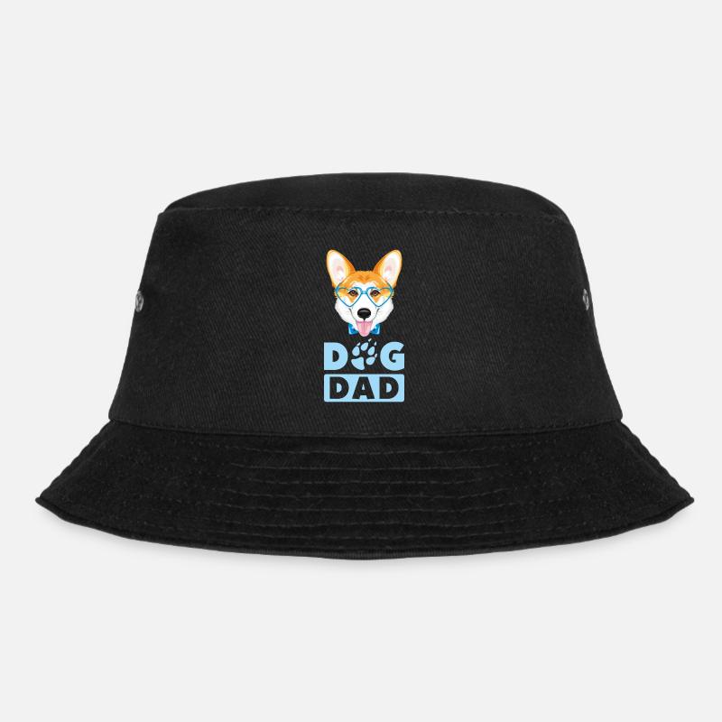 Welsh corgi dog dad - Bucket Hat - black