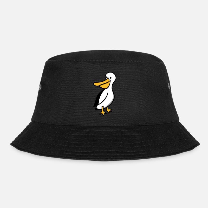 Pellie der Pelikan - Bucket Hat - Schwarz