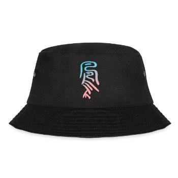 Phönix - Chinesisches Orakel- Schriftzeichen - Bucket Hat - Schwarz - Vorne - Lela (165cm)