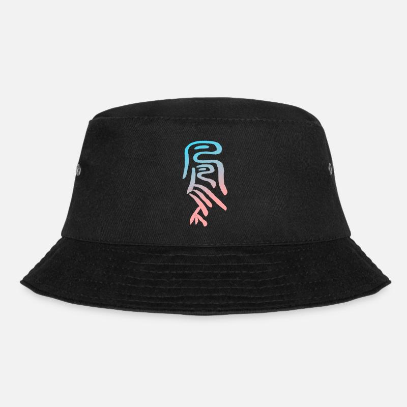 Phönix - Chinesisches Orakel- Schriftzeichen - Bucket Hat - Schwarz