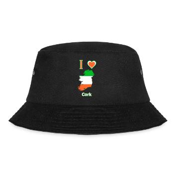 Irelandkarte Flagge mit der Stadt Cork - Bucket Hat - Schwarz - Vorne - Lela (165cm)