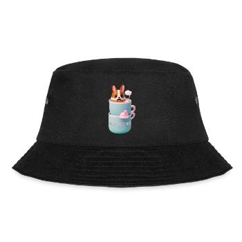 Puppuccino cute dog tshirt in a cup - Bucket Hat - black - Front - Lela (165cm)