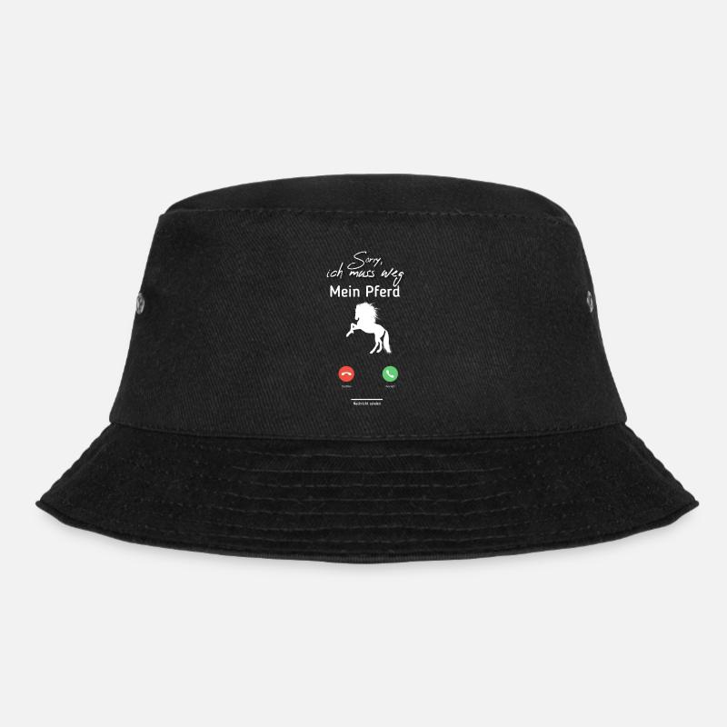 Sorry, mein Pferd ruft an - Bucket Hat - Schwarz