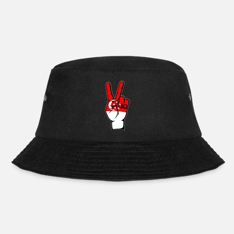 Symbole de victoire de la paix du drapeau de Singapour - Bob - noir