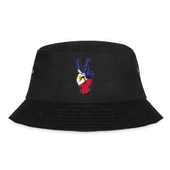 Philippinen Flagge Frieden Victory Symbol - Bucket Hat - Schwarz - Vorne - Lela (165cm)