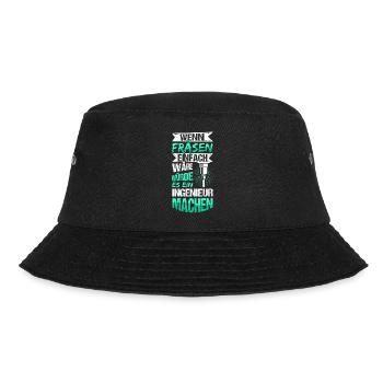 Fräsen Fräser Besser als Ingenieur Bester Job Arbe - Bucket Hat - Schwarz - Vorne - Lela (165cm)