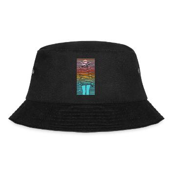 Schöne weibliche Farbe Mode bunte Frau Kunst - Bucket Hat - Schwarz - Vorne - Lela (165cm)