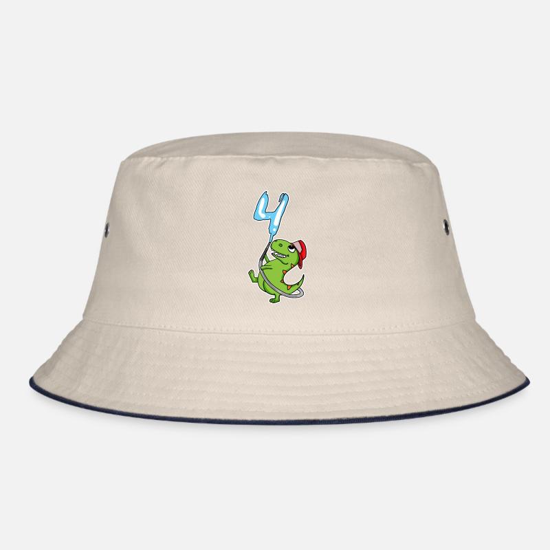 4th Birthday Dinosaur Bucket Hat