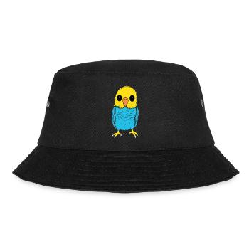 Niedlicher kleiner Wellensittich - Bucket Hat - Schwarz - Vorne - Lela (165cm)