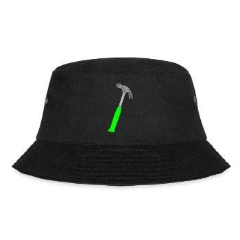 Klauenhammer Hammer Handwerker Heimwerker - Bucket Hat - Schwarz - Vorne - Lela (165cm)