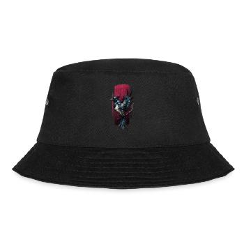 Sky's Messenger: Flying Cyanocitta Cristata - Bucket Hat - black - Front - Lela (165cm)
