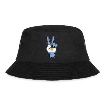 Argentinien Flagge Peace Symbol - Bucket Hat - Schwarz - Vorne - Lela (165cm)