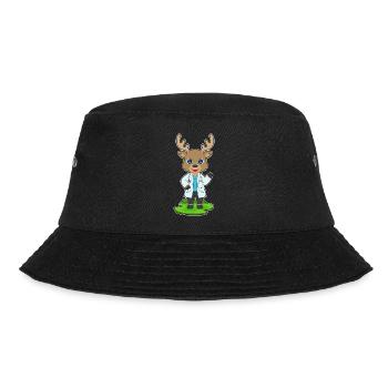 Rentier Arzt Stethoskop - Bucket Hat - Schwarz - Vorne - Lela (165cm)