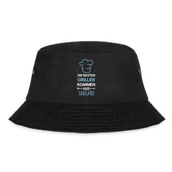 Die Besten Griller kommen aus dem Saarland Design - Bucket Hat - Schwarz - Vorne - Lela (165cm)