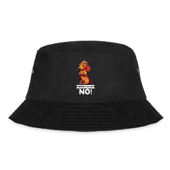 Before You Ask Dackel Dackelbesitzer Dackelhalter - Bucket Hat - Schwarz - Vorne - Lela (165cm)