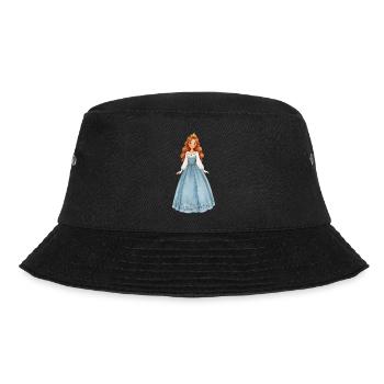 Prinzessin im Eiskristallkleid - Bucket Hat - Schwarz - Vorne - Lela (165cm)