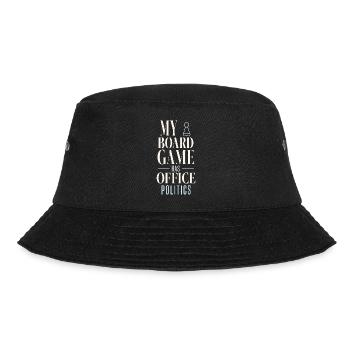 Brettspiel mit Büropolitik - Bucket Hat - Schwarz - Vorne