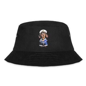 Seemann-Dackel - Bucket Hat - Schwarz - Vorne