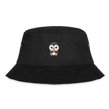 Penguin Cookies Cute Cartoon Character Snacking - Bucket Hat - black - Front - Lela (165cm)