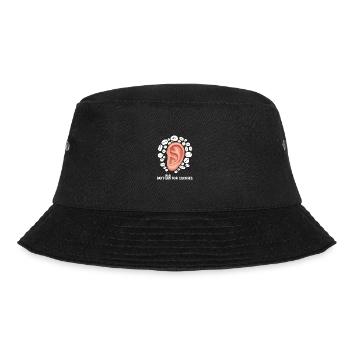 Vaters Ohr für Ausreden. - Bucket Hat - Schwarz - Vorne - Lela (165cm)
