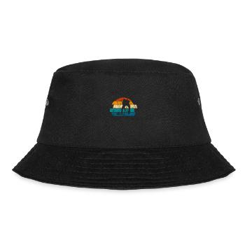 Eis Curling Curler Eisstockschießen Retro Geschenk - Bucket Hat - Schwarz - Vorne - Lela (165cm)
