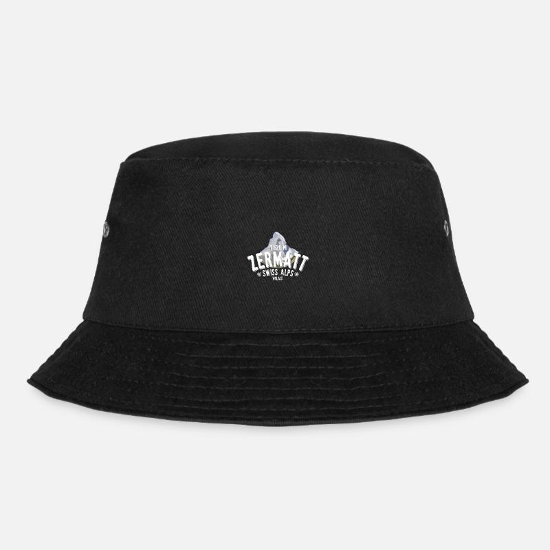Zermatt Swiss Alps - Bucket Hat - Schwarz