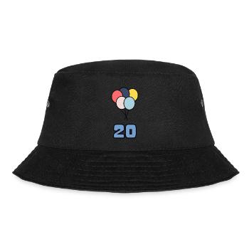 20. 20 YEARS. 20th ANNIVERSARY. 20TH ANNIVERSARY. - Bucket Hat - black - Front - Lela (165cm)