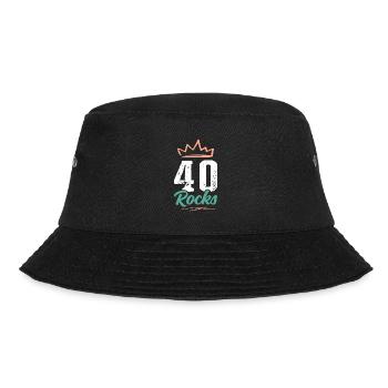 40 jahre alt rockt - Bucket Hat - Schwarz - Vorne - Lela (165cm)